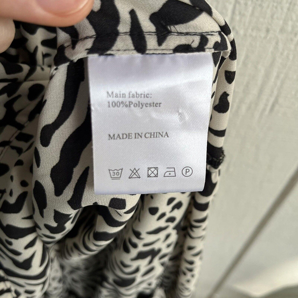 Munthe Ernie Flounce Ruffle Midi Dress in Sand Tan and Black Print Size 38 US 6 - Picture 11 of 12